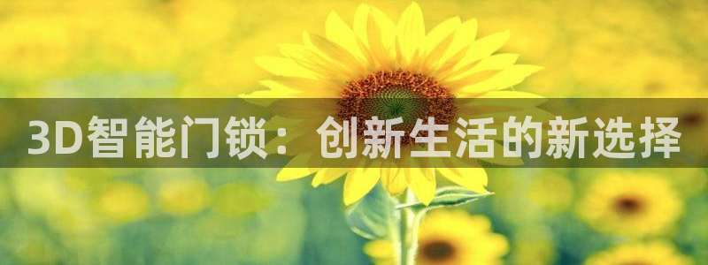 金年会活动策划：3D智能门锁：创新生活的新选择