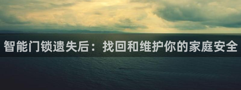 金年会6766001：智能门锁遗失后：找回和维护你的家庭安全