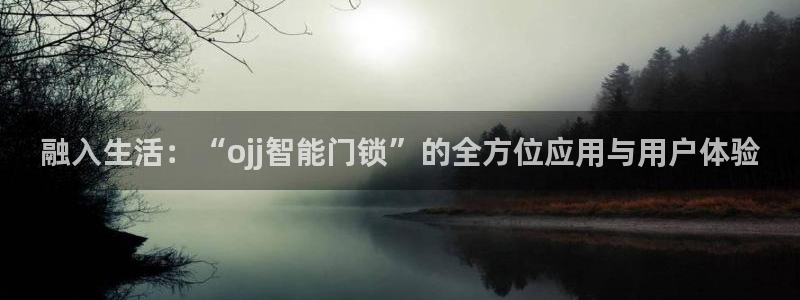金年会平台出款：融入生活：“ojj智能门锁”的全方位应用与用