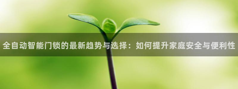 金年会 中国 金年会：全自动智能门锁的最新趋势与选择：如何提