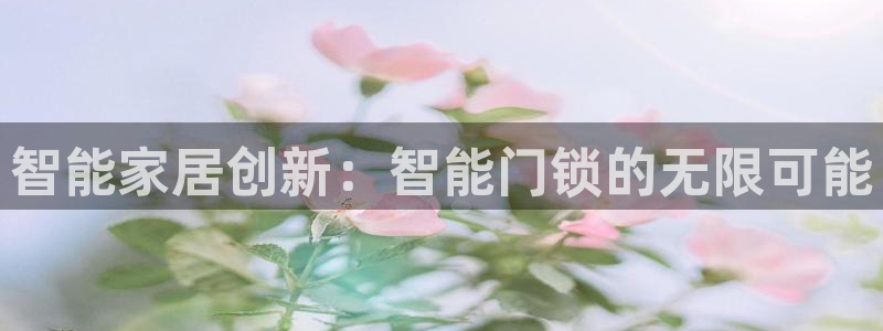 金年会这个平台：智能家居创新：智能门锁的无限可能