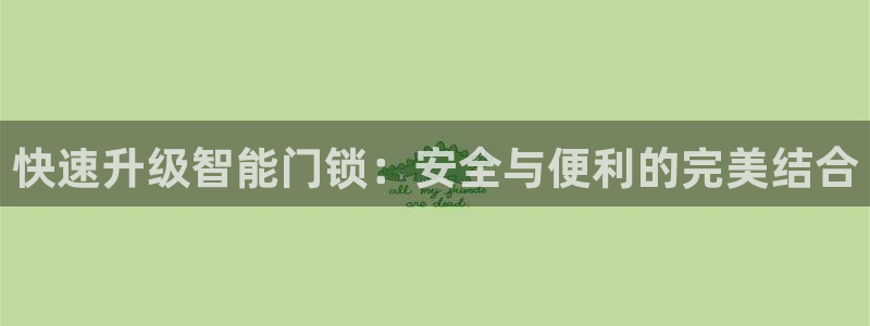 金年会体育官方：快速升级智能门锁：安全与便利的完美结合