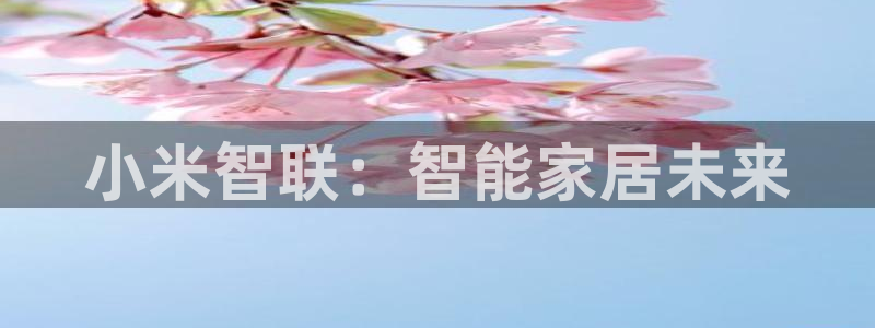 金年会不给提现：小米智联：智能家居未来