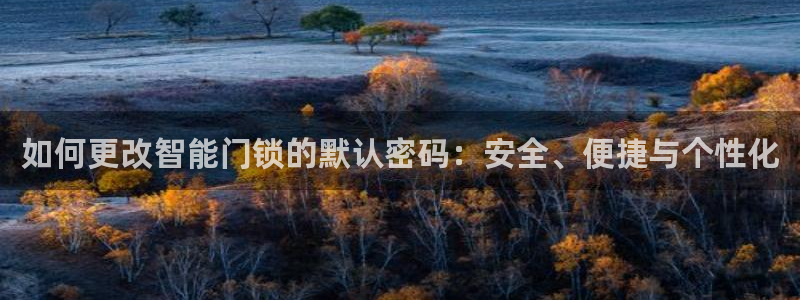 金年会官方网站登录：如何更改智能门锁的默认密码：安全、便捷与