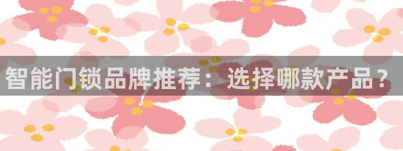 金年会官网登入：智能门锁品牌推荐：选择哪款产品？