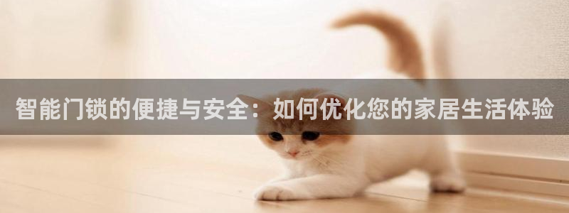 金年会官方：智能门锁的便捷与安全：如何优化您的家居生活体验