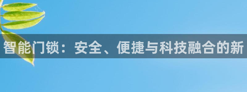 金年会金年会：智能门锁：安全、便捷与科技融合的新