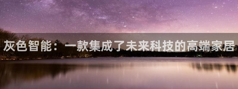 今年会金年会：灰色智能：一款集成了未来科技的高端家居