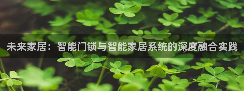 澳门与金年会的关系：未来家居：智能门锁与智能家居系统的深度融