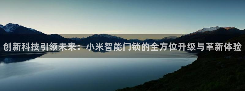 金年会6766澳门联合：创新科技引领未来：小米智能门锁的全方